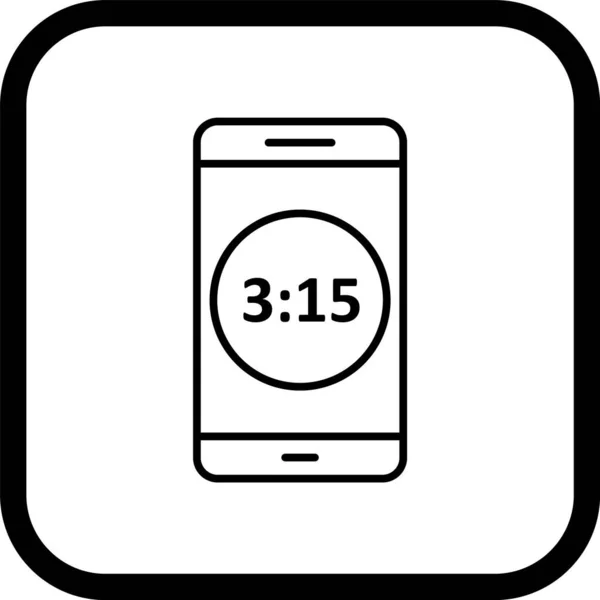 Time Display Mobil Alkalmazás Ikon Trendi Stílusban Elszigetelt Háttér — Stock Vector