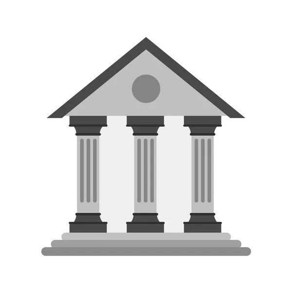 Banco Edifício Ícone Vetor Ilustração — Vetor de Stock