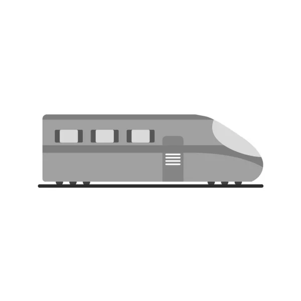 Trein Pictogram Platte Stijl Geïsoleerd Witte Achtergrond Transportsymbool Vector Illustratie — Stockvector