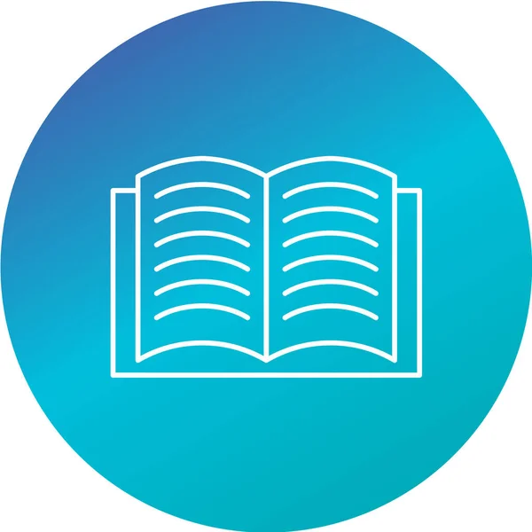 Ícone Vetor Livro Sinal Educação Leitura Web Design — Vetor de Stock