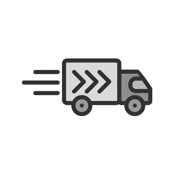 Delivery Truck Line Icon — Stock Vector