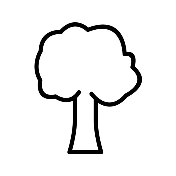 Ağaç Simgesi Vektör Illüstrasyon Grafik Tasarımı — Stok Vektör