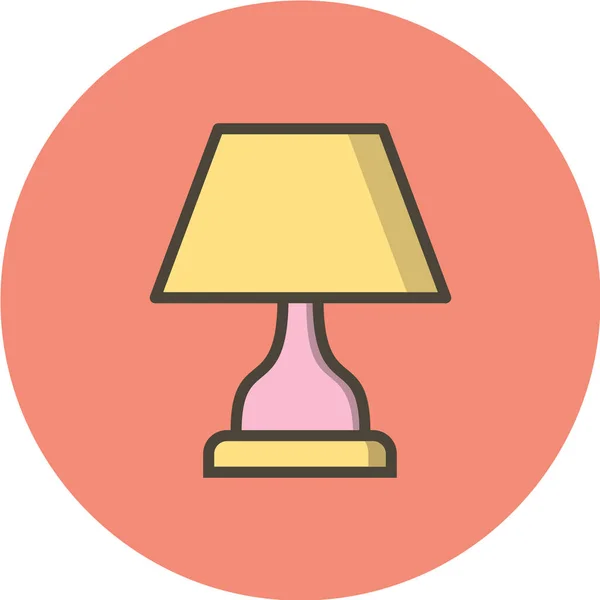 Ilustración Vectorial Lámpara Icono Simple — Archivo Imágenes Vectoriales