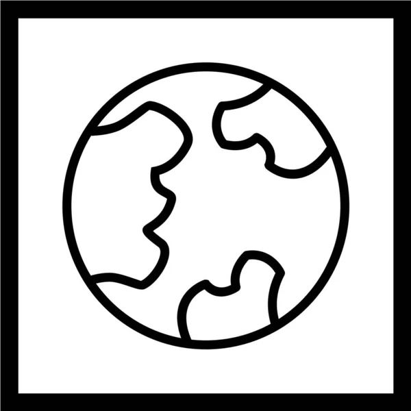 Ikona Planety Ilustracja Wektora Płaski Styl Projektowania — Wektor stockowy