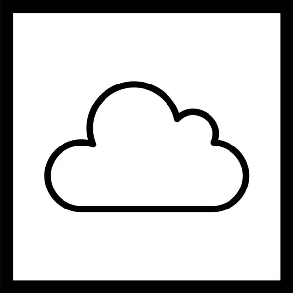 Wolkensymbol Vektorillustration Flacher Designstil — Stockvektor