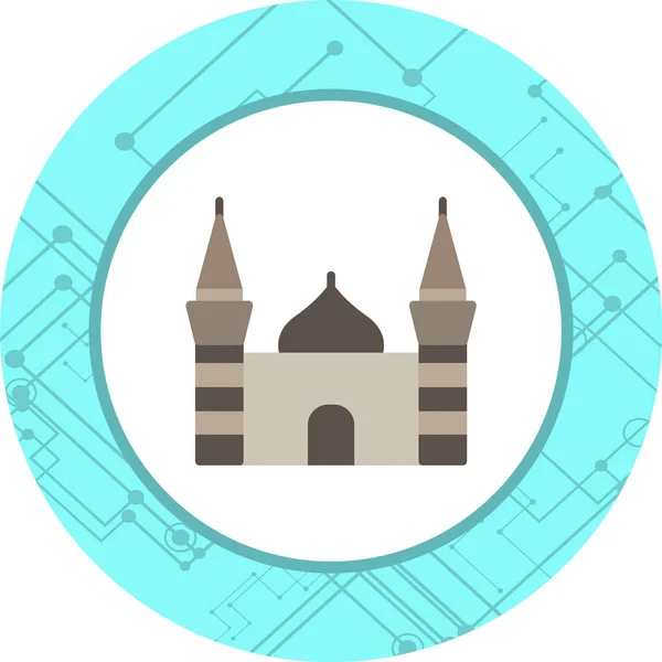 Mešita Ikona Módním Stylu Izolované Pozadí — Stockový vektor