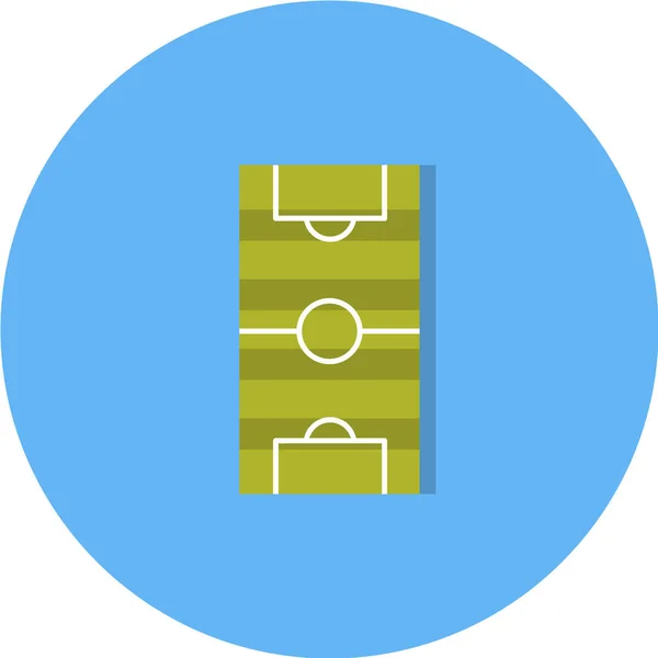 Ilustração Vetorial Ícone Simples Campo Futebol — Vetor de Stock
