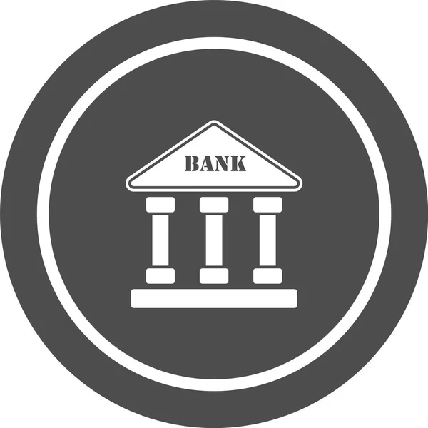 Icono Del Banco Estilo Moda Aislado Fondo — Vector de stock