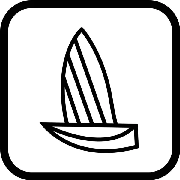 Vector Illustratie Van Moderne Gebrek Pictogram Van Boot — Stockvector