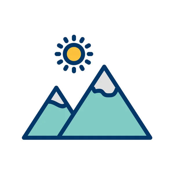 mountain vector icon on white background