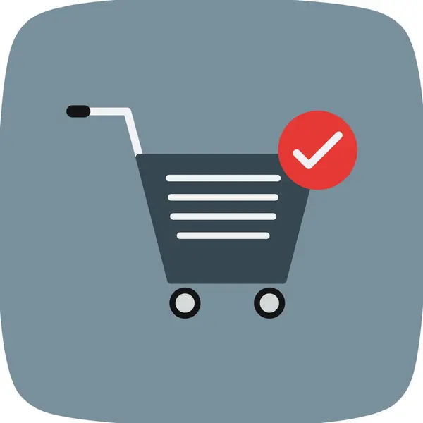 Carrito Compras Vector Icono — Vector de stock