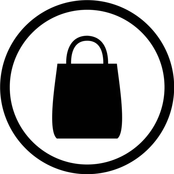 Ilustración Vectorial Icono Simple Bolsa Compra — Vector de stock