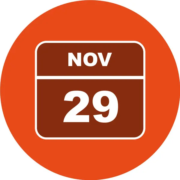 Calendario Con Fecha Noviembre — Vector de stock