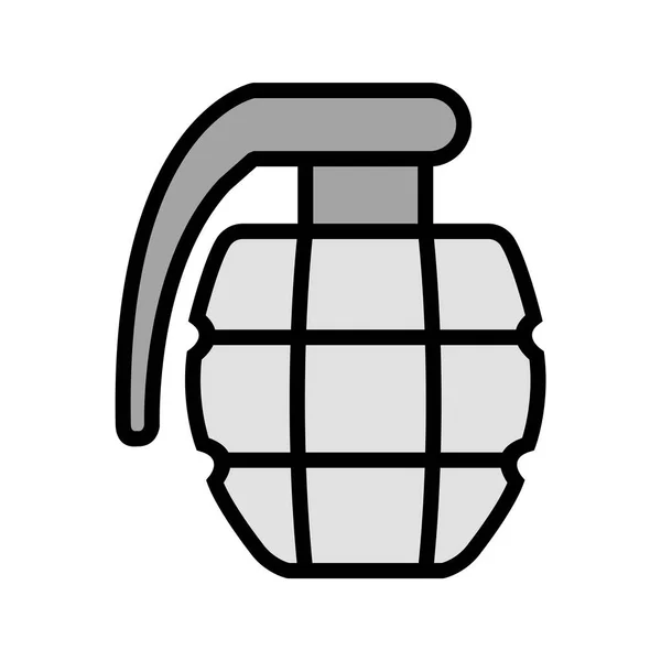 流行风格孤立无援背景的手榴弹图标 — 图库矢量图片