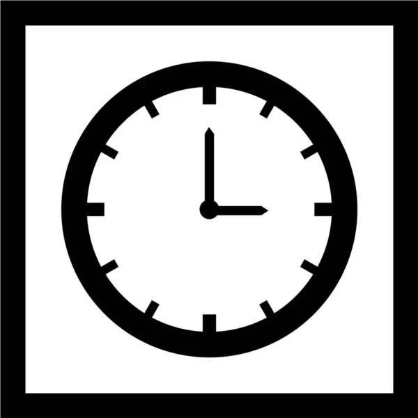 Reloj Icono Vector Ilustración — Archivo Imágenes Vectoriales