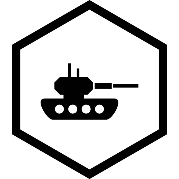 流行风格的坦克图标隔离背景 — 图库矢量图片