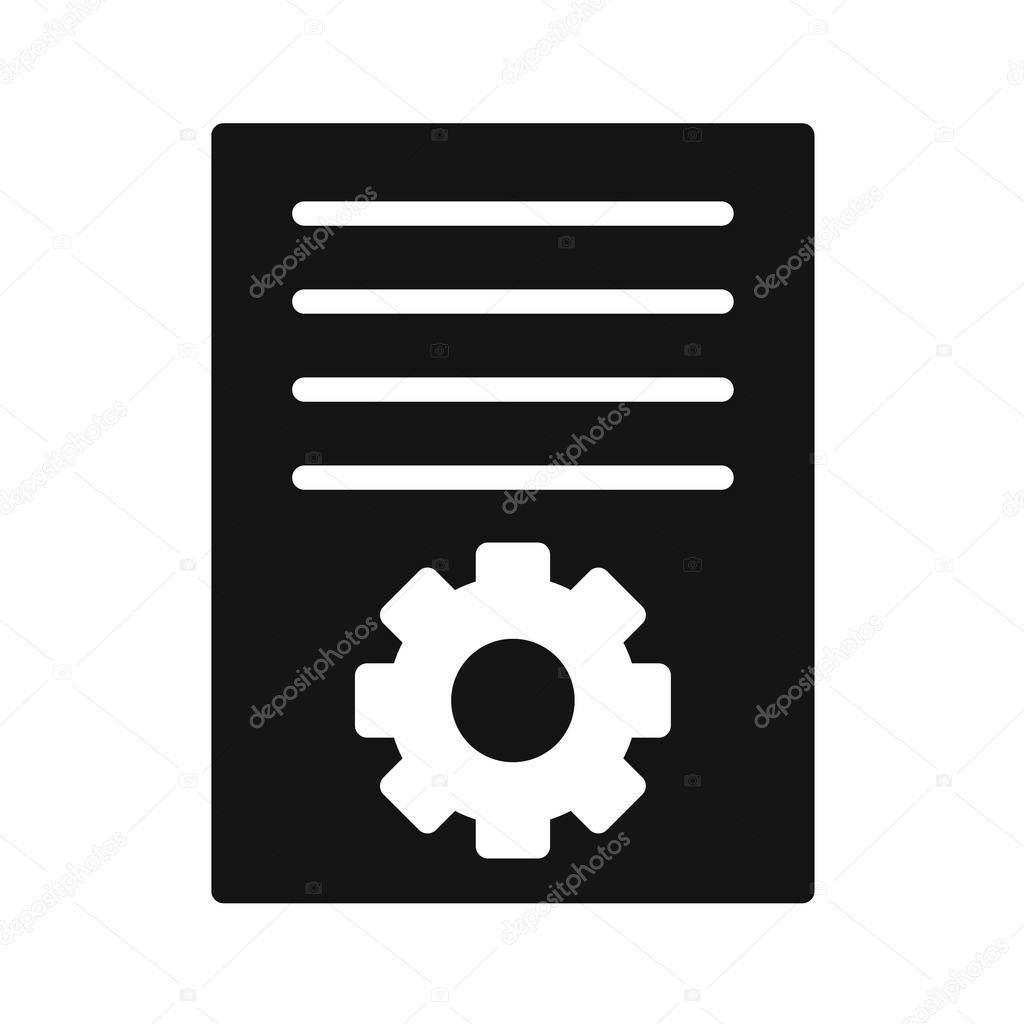 vector illustration, simple icon cog wheel