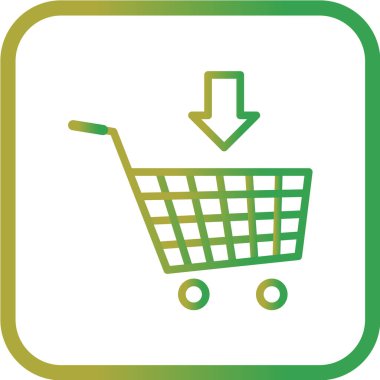 Alışveriş arabası ikonu. vektör illüstrasyonu