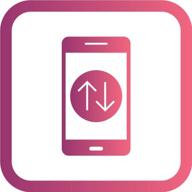 Modern telefon simgesinin vektör illüstrasyonu 