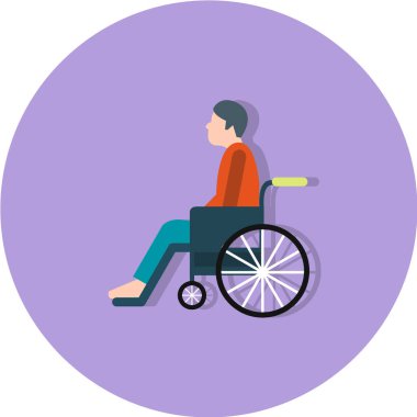 Hastanın tekerlekli sandalyesi.