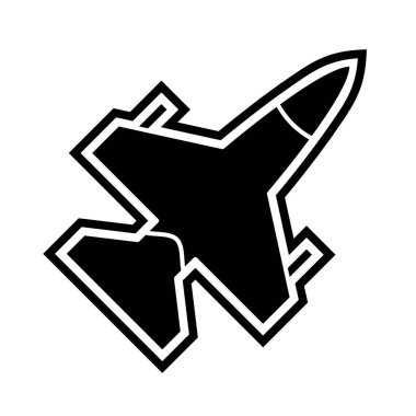 Moda Biçimli Jet Simgesi İzole Arkaplan