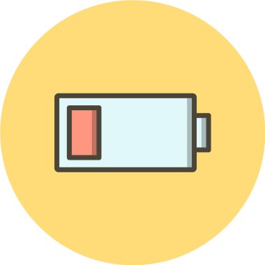 Pil Düz Vektör Simgesi