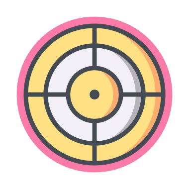 Moda biçimi izole edilmiş arkaplanda hedef simge