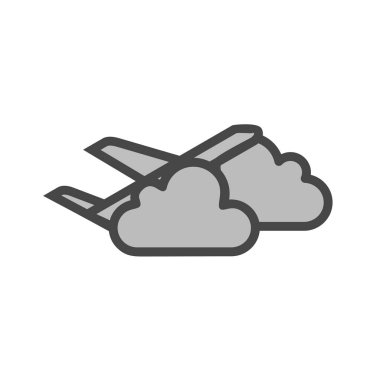 Beyaz arka planda izole edilmiş siyah bir uçak simgesi. seyahat sembolü çizimi.