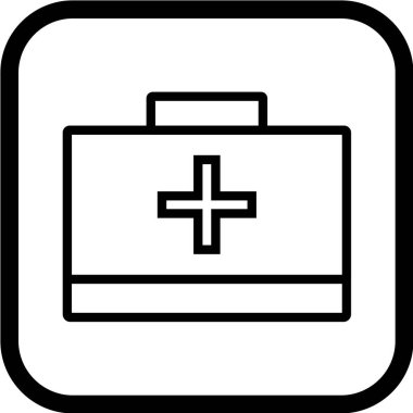 tıbbi düz simge, vektör iilüstrasyonu