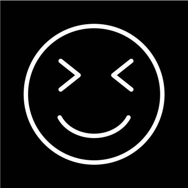 Gülümseme simgesi, vektör illüstrasyonu