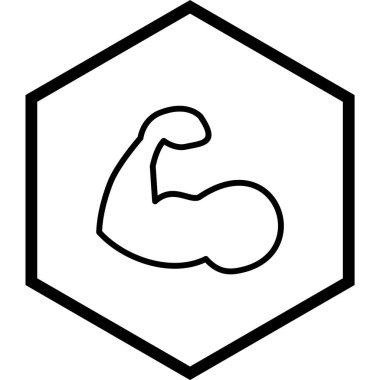 Vücut Geliştirme Simgesi Moda Biçiminde İzole Arkaplan