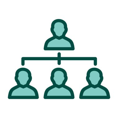 Moda Biçiminde Organizasyon Simgesi İzole Arkaplan