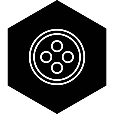 Düğme Simgesi Moda Biçimi İzole Arkaplan