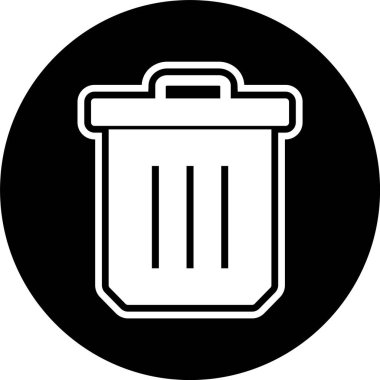 Çöp Simgesi Moda Biçiminde İzole Arkaplan  