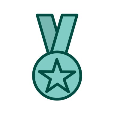 Madalya ikon vektör illüstrasyonu