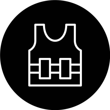 balıkçı ceketi simgesi, vektör illüstrasyonu