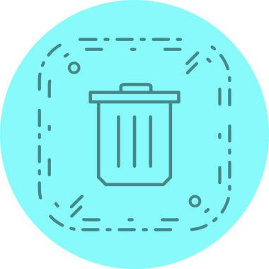 Çöp Simgesi Moda Biçiminde İzole Arkaplan  