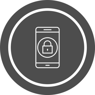 Mobil Uygulama Simgesini Moda Biçiminde İzole Edilmiş Arkaplanda Kilitle