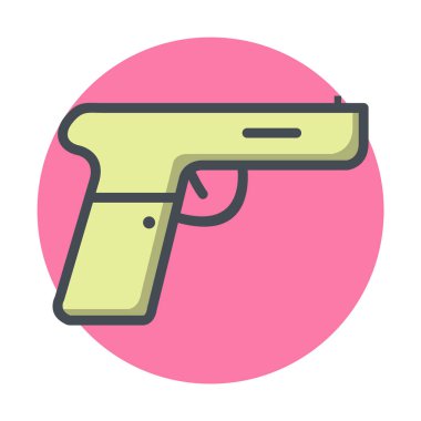 silah simgesi modada izole edilmiş arkaplan