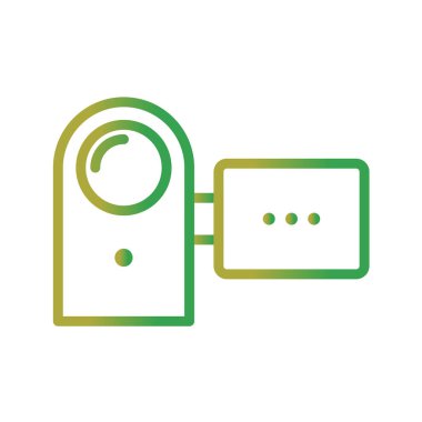 Vektör illüstrasyonu, video kameranın basit simgesi