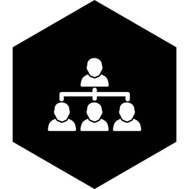 Moda Biçiminde Organizasyon Simgesi İzole Arkaplan