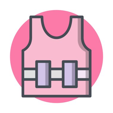 Mermi geçirmez Jecket Simgesi Moda Biçimli İzole Arkaplan