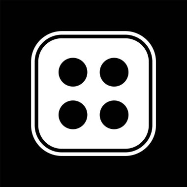 Zar Dört Simgesi Stili İzole Arkaplan