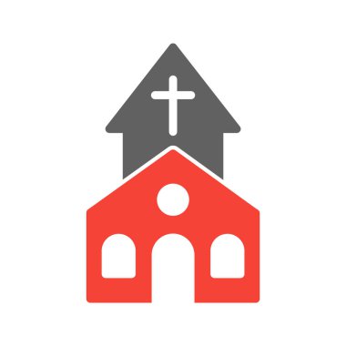 Moda tarzı izole edilmiş arka planda kilise simgesi