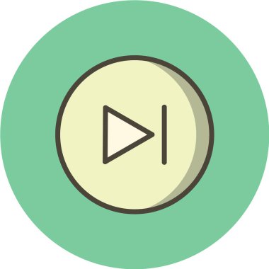 çokluortam düz vektör simgesi