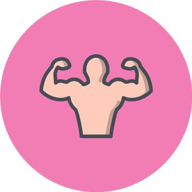 Vektör illüstrasyonu, basit simge atleti