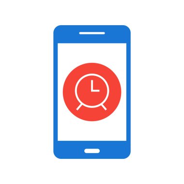 Alarm Mobil Uygulama Simgesi Moda Biçimli İzole Arkaplan