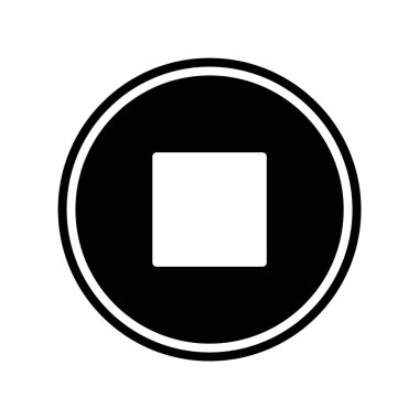 Moda Biçimli Ayırılmış Arkaplanda Simgeyi Durdur