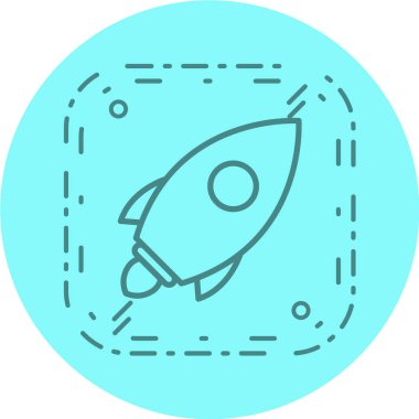 Roket fırlatma simgesi. vektör illüstrasyonu