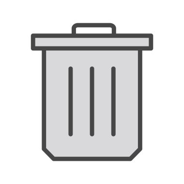 Çöp Simgesi Moda Biçiminde İzole Arkaplan  